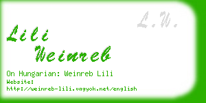 lili weinreb business card